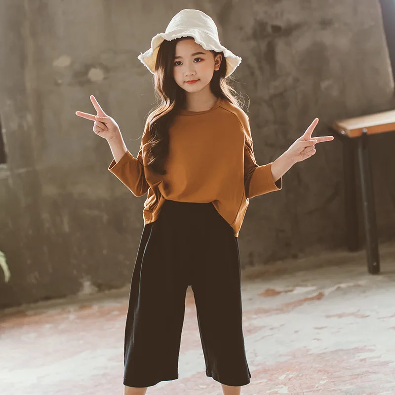 

Childrenswear Girls Spring And Autumn 2019 New Style Korean-style Fashion Middle And Large CHILDREN'S Sports Suit Little Girl We
