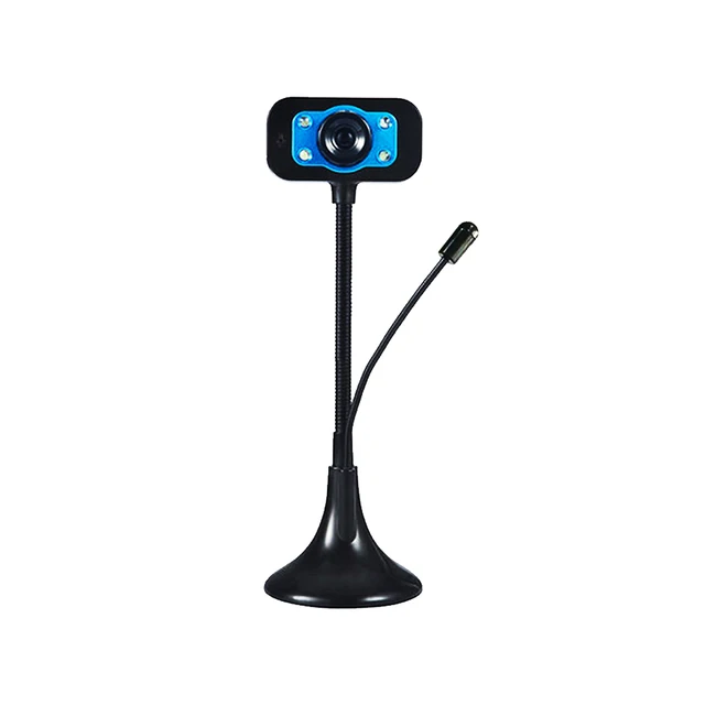 480p Usb Webcam Drive-free Usb Web Camera With External Microphone Fill Light Lamp Plug And Play For Laptop - Webcams - AliExpress