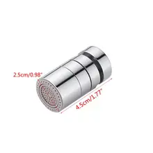 Кухня Раковина аэратор твердая латунь большой угол поворотный кран 2 функции 1,8 gpm хром