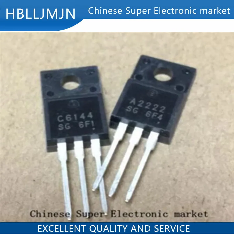 100PCS 2SA2222 2SC6144 TO-220F 50pairs 50pcs A2222 + 50pcs C6144 TO-220