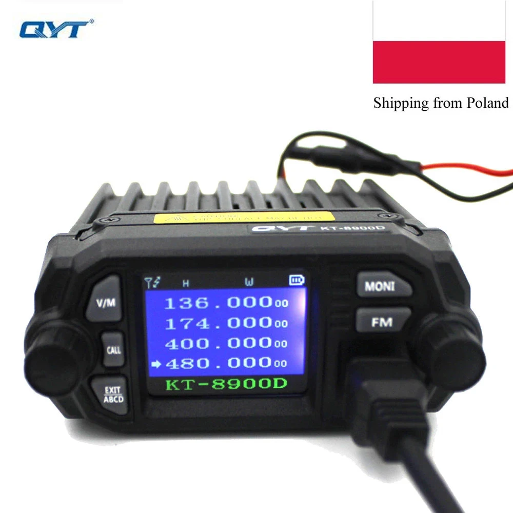 QYT KT 8900D 25 Вт двухдиапазонный четырехъядерный дисплей 136 174 и 400 480 МГц большой ЖК