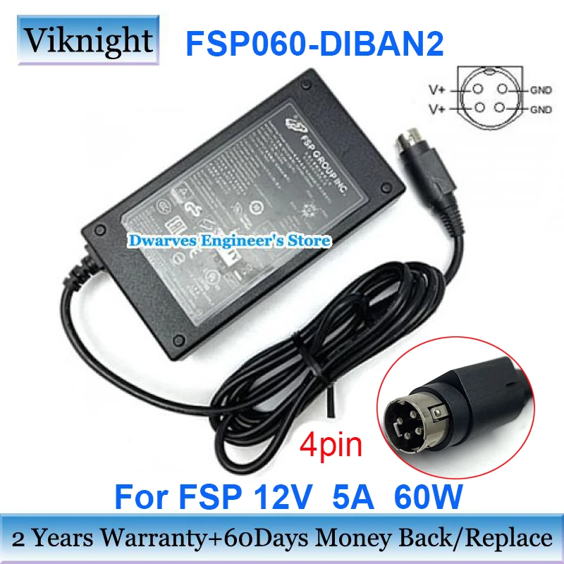 

Genuine FSP 12V 5A 60W FSP060-DIBAN2 AC Adapter Charger FSP060DIBAN2 4PIN Power Supply