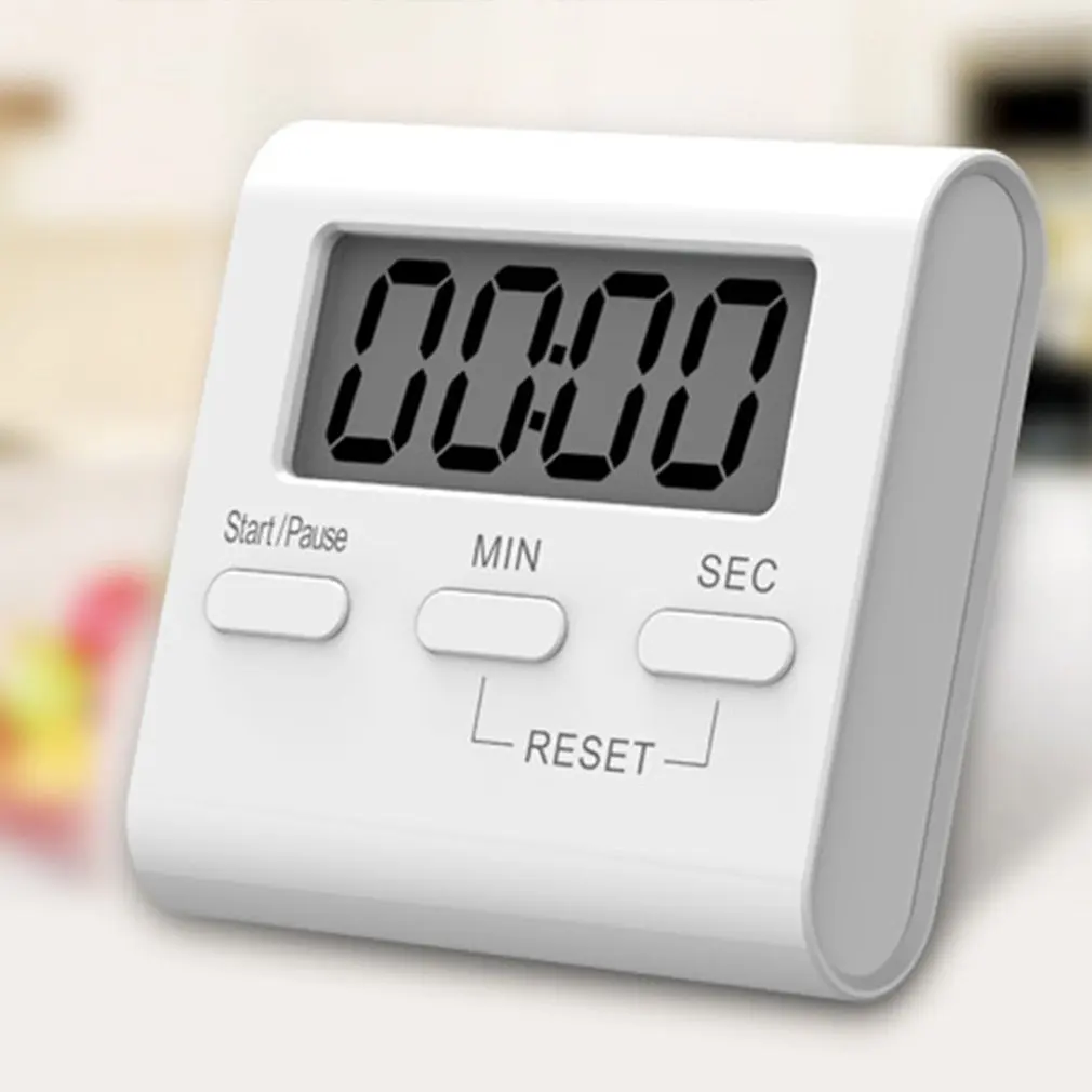 Digital Kitchen Timer Magnetic Countdown Stopwatch Timer With Loud Alarm Big Digit Back Stand Hanging Hole