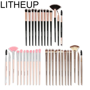 

Litheup 12pcs Three color Makeup Brush Beauty Makeup Tools Women Makeup Brushes Wholesale With Free Logo Eyelash Brush