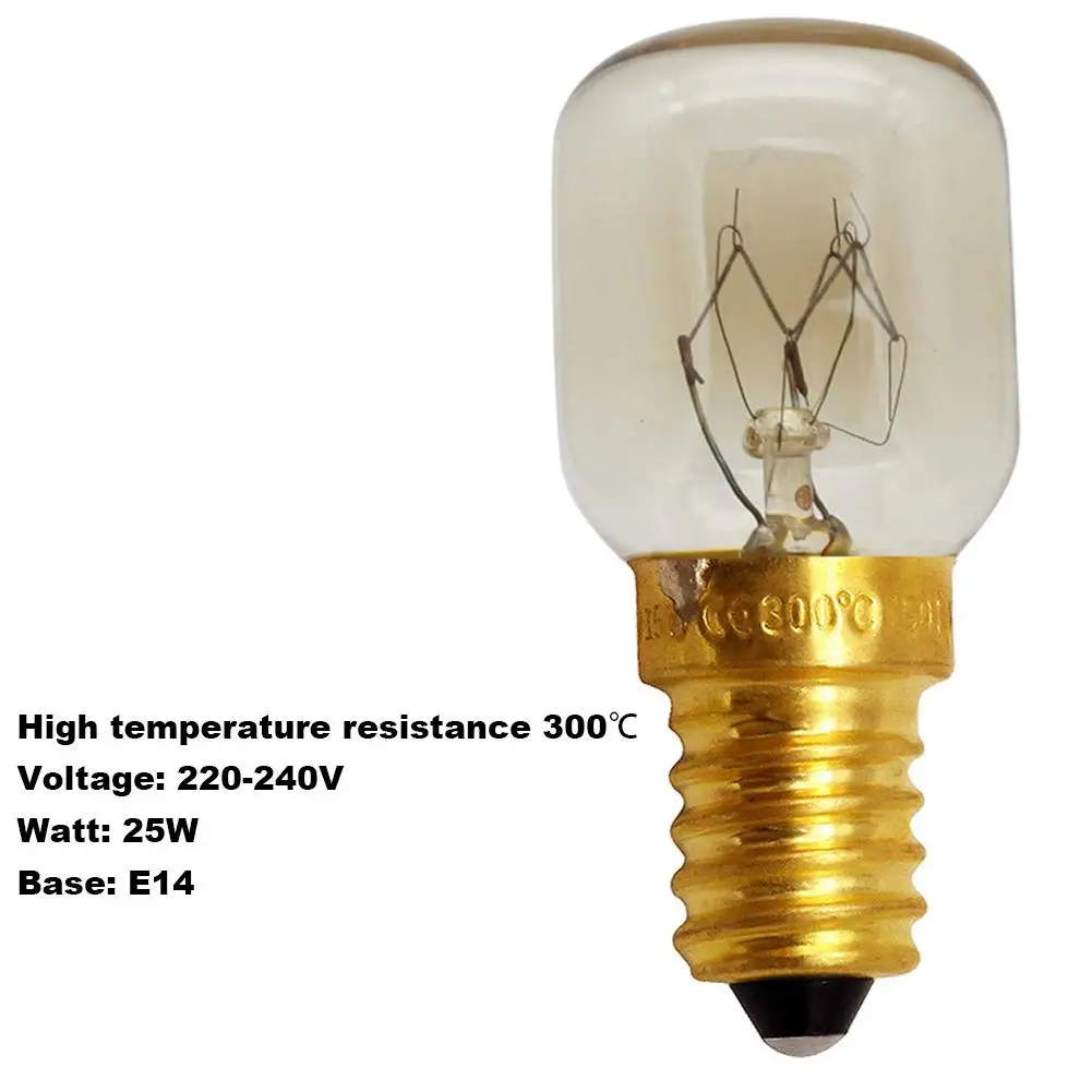 15W 25W 오븐 전구 전자 렌지 내열성 300 학위 E14 작은 소금 크리스탈 Ilament 램프 가스 오븐 램프