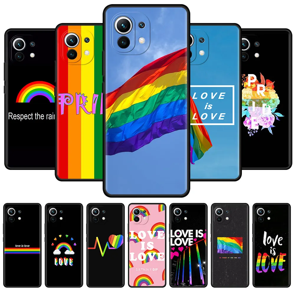 Чехол для Xiaomi Poco X3 NFC M3 F3 GT M4 Redmi Note 9S 9 8 10 Pro K40 9C 9A черный мягкий чехол телефона геев