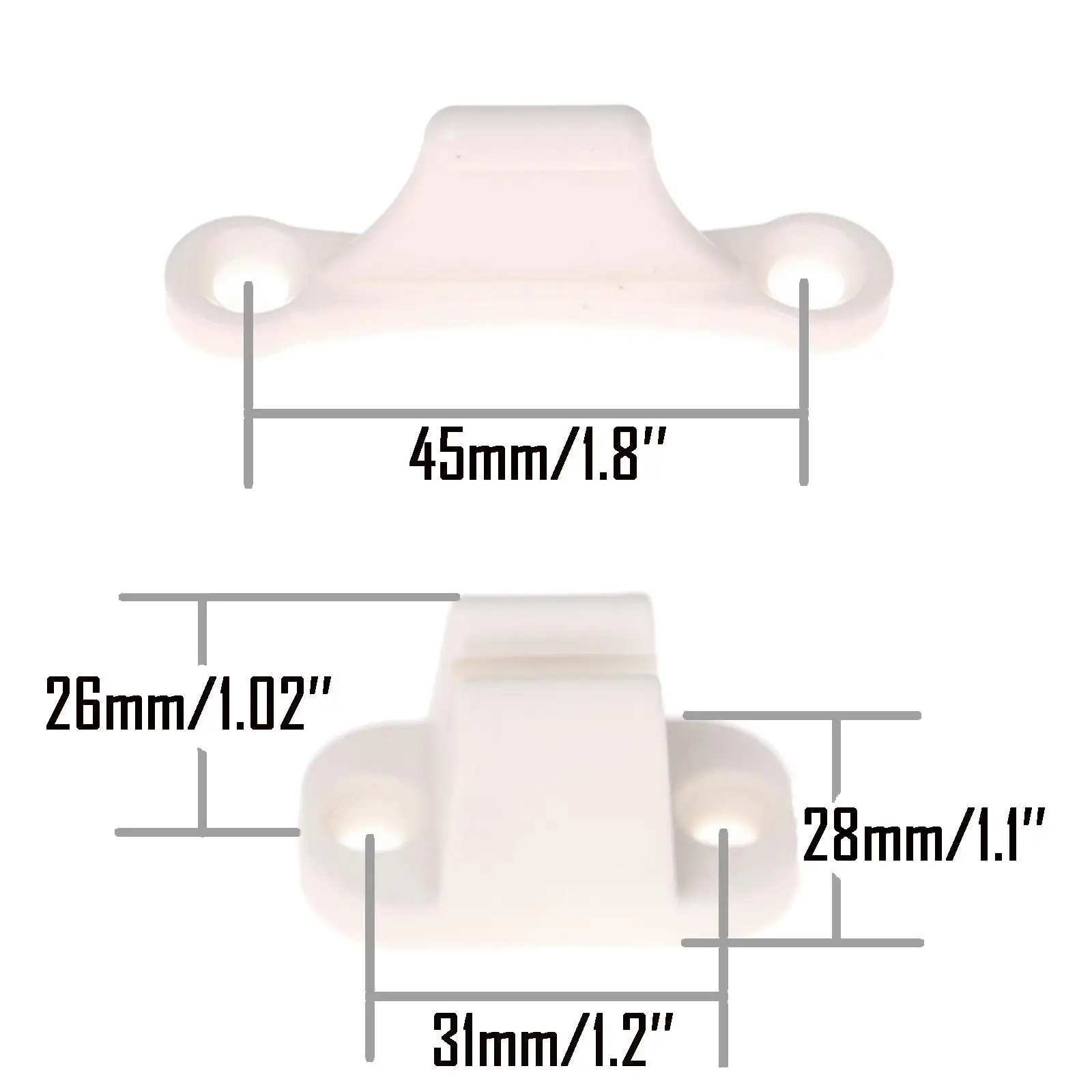 2x Caravan RV Motorhome Camper Main Door Gate Push Catch Retainer Clip Holder Stay Spacer Caravan Boat Accessories White Nylon caravan door catch
