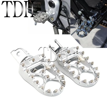 

Chrome Cafe Racer Motorcycle Footrest Foot Pegs Footpeg MX Wide For Harley Sport Glide FLSB Street Bob FXBB Breakout 2018-later