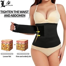 

Hot sellling Waist Trainer Abdomen Elastic Corset Belt Weight Loss Compression Workout Shaper Wraps New 2 in 1 Body Shaper