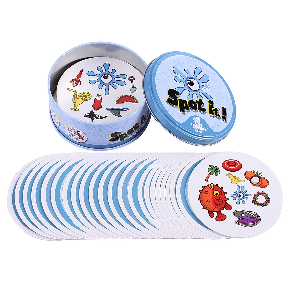 Карточки Dobble Spot Новая игрушка железная коробка Гермиона спорт Go кемпинг животное