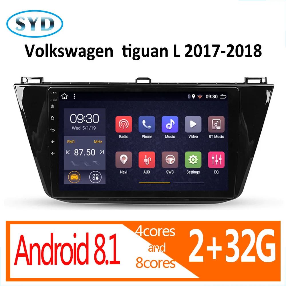 Автомобильное радио android 2G + 32G для vw Volkswagen tiguan L 2017 2018 coche аудио Авторадио Авто