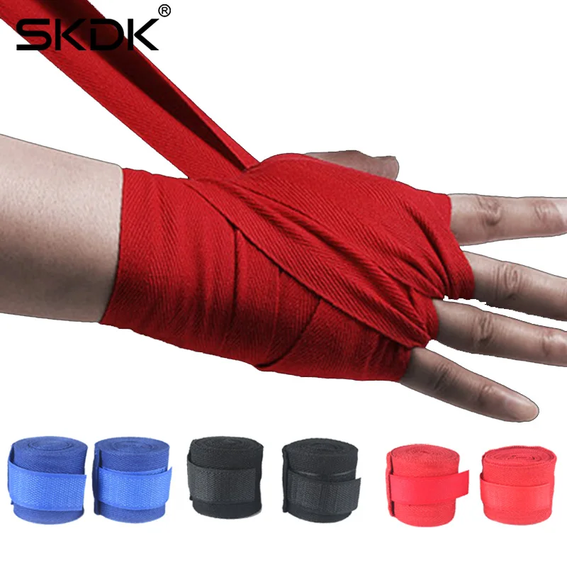 

1Pair 2.5M Width Boxing Handwraps Elastic Bandage Gloves Wrist Support For Boxing Kickboxing Muay Thai MMA Hand Wraps