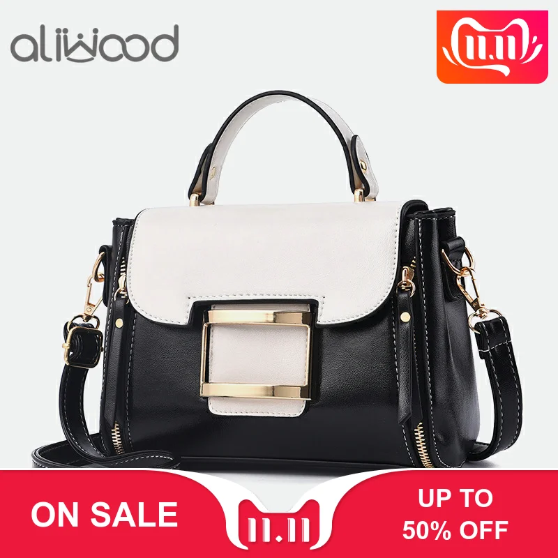 

aliwood Casual Women Shoulder Bags Leather Handbags High Quality Designer Flap Elegant Small Female Crossbody Bags Tote Bolsas