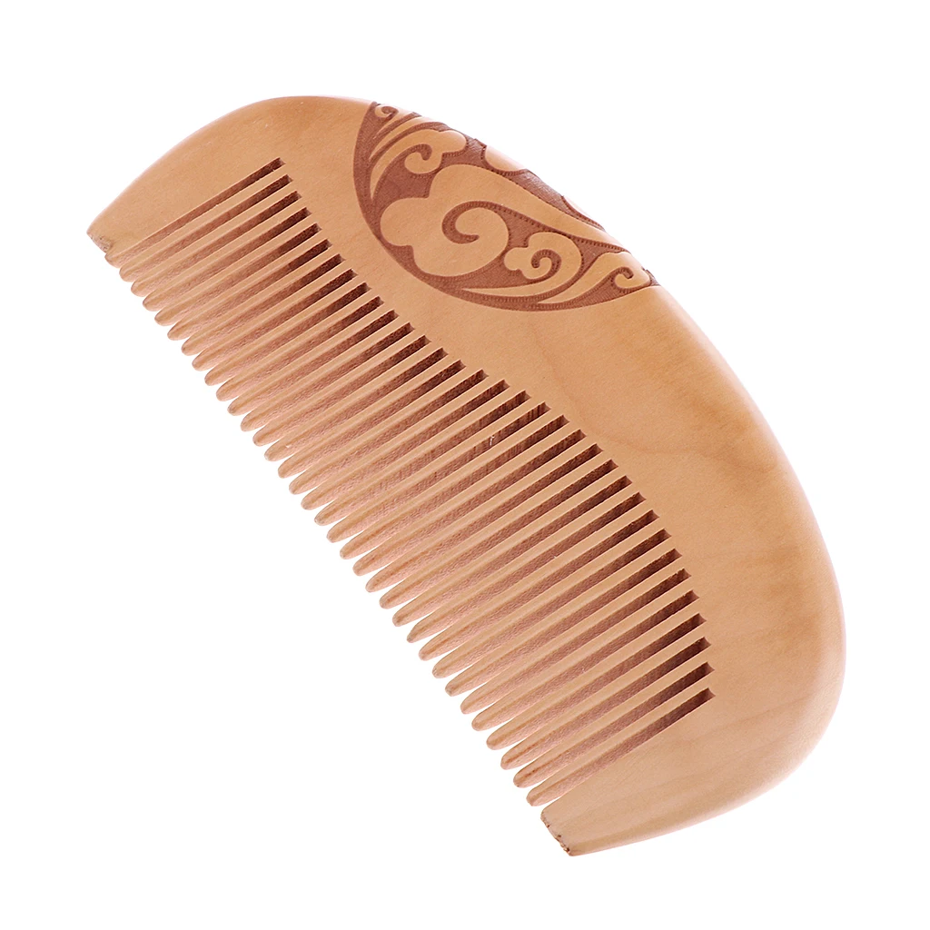 5'' Premium Hand Made Wide Teeth Wood Comb Pocket Hair Brush Coarse Men Gift