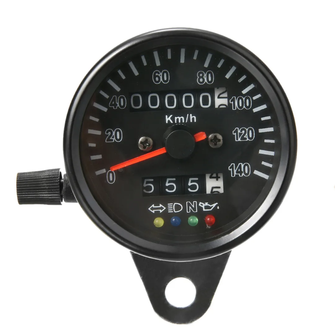 

For Honda 1PC 12V Retro Motorcycle Dual Odometer Speedometer High Quality Speedo Meter Gauge LED Light MAYITR