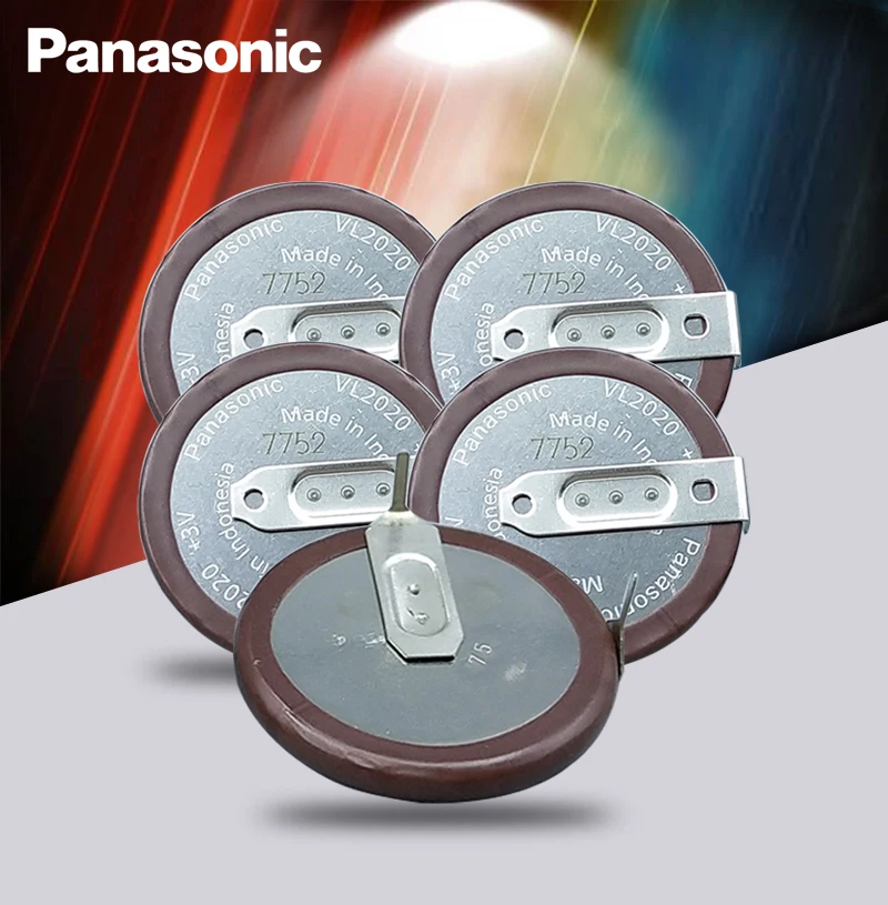 5pc Panasonic Original VL2020 3V 20mAh coin type rechargeable 90