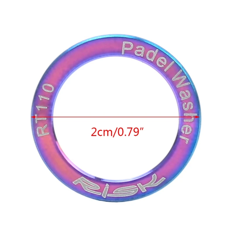 Risk Pedal Shaft Gasket Bike Crank Washer Titanium Alloy Pedal Abnormal Noise Repair Gasket for