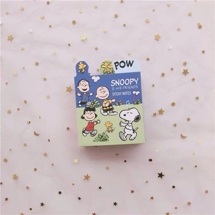 01 Peanuts Rogue Dog мультфильм Kawaii шестикратный блокнот для заметок N раз наклеены Стикеры для планировщика записная книжка студенческие канцелярские принадлежности - Цвет: 01