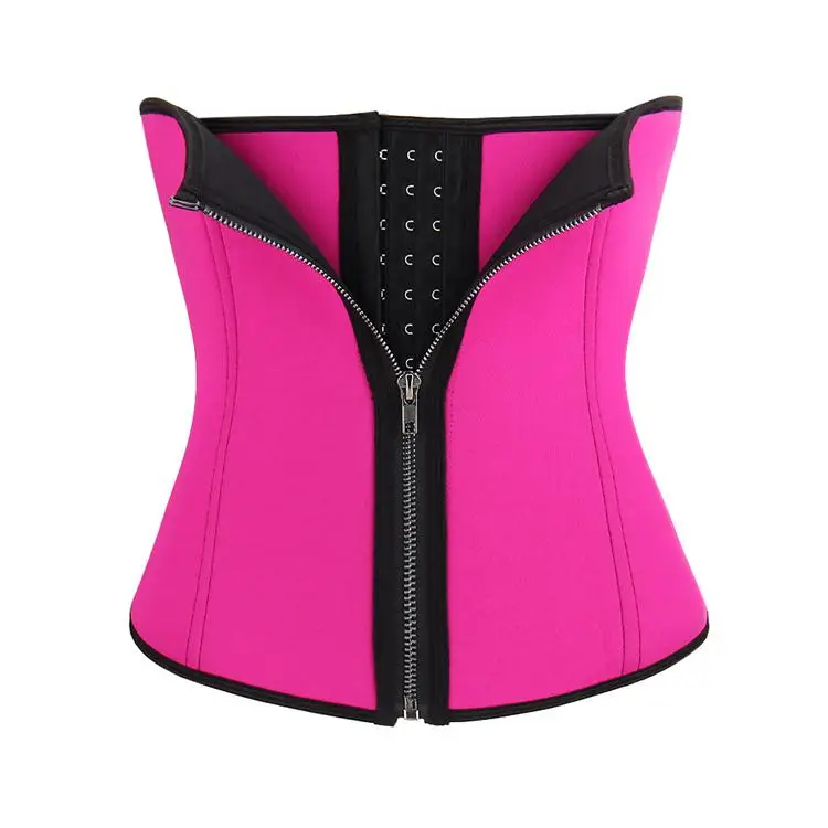 Waist Trainer Sexy Body Shaper S-3XL 6 Steel Bone Neoprene Underbust Corset Waist Cincher Slimming modeling strap Belt Shapewear - Цвет: Fuchsia