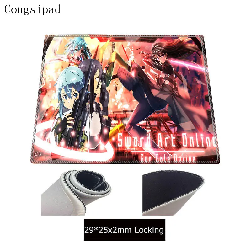 90x40cm Japan Anime Sword Art Online SAO Silon Anti-slip Large Lock Edge Mousepad Computer Mouse Pa
