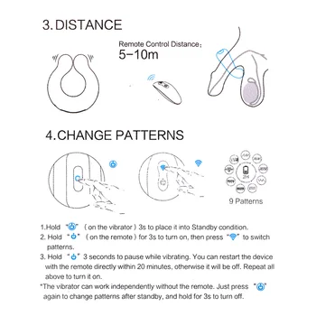 OLO Clitoris Stimulator Massager Vibrator Ring Vibrator Couple Vibrator Penis Clitoral Stimulation 9 Speeds Sex Toys for Adult 6