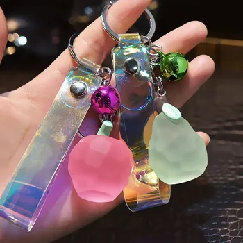 

Drop Shipping Faceted Keychain Car Pendant School Bag Keychain Assorted Colors