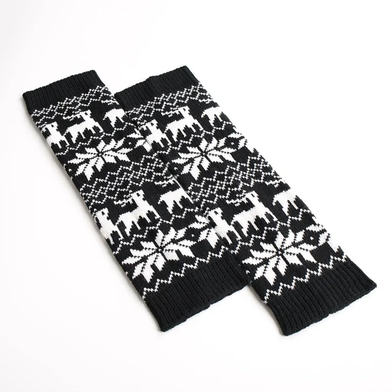 La MaxPa/Лидер продаж; Модные женские зимние теплые вязаные гетры с рождественским оленем в стиле пэчворк; носки; k2156