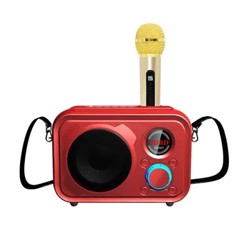 

New Hot Portable Bluetooth Speaker with Wirless MIC Moving Karaoke KTV for Andirod IOS Phone
