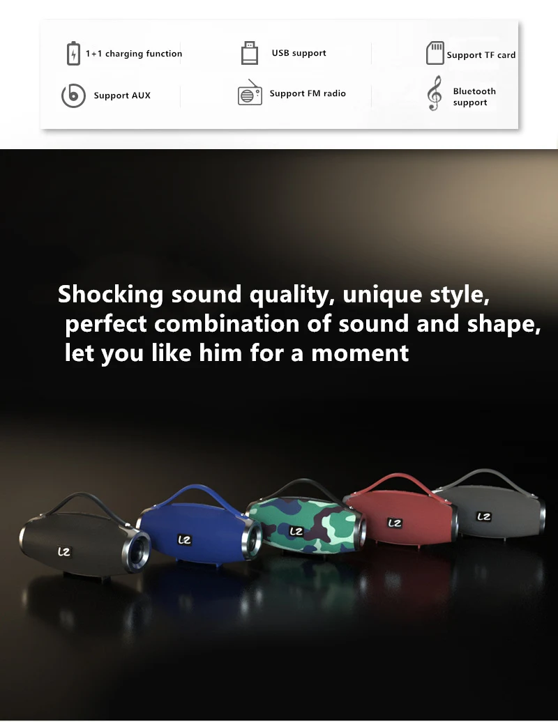 E16 Мини Портативный беспроводной bluetooth громкая связь музыкальный сабвуфер динамик, подходит для мобильных телефонов и компьютеров с TF FM