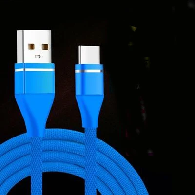 Blue Type C Cable Кабель usb type C для samsung S10 S9 S8 для huawei P30 Pro Быстрая зарядка провода type-C Телефон зарядный провод данных USB C кабель устройств - Цвет: Blue Type C Cable