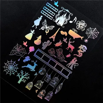 

Large Holo Clear Film Sheet Magic Circle UV Resin Inclusion Holographic Resin Inclusions Magical Girl Embellishments Jewelry DIY