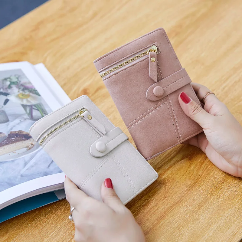 

Cross Border 2019 New Style Short Wallet Women's Multi-functional Zipper Hasp Wallet Korean-style Students Folding Purse