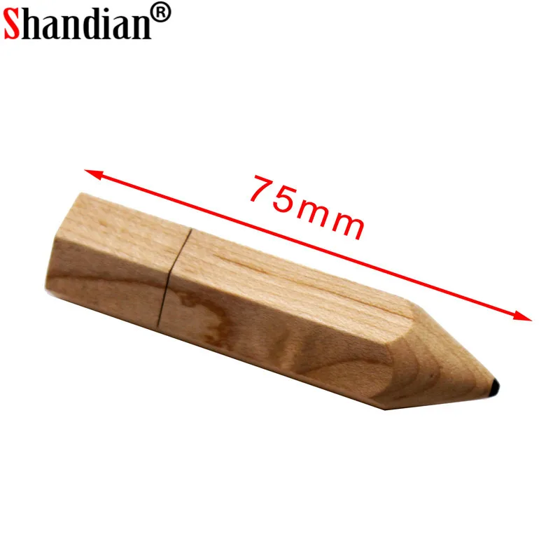 SHANDIAN деревянный карандаш флеш диск USB 2 0 4GB/8GB/16GB/32GB/64GB 128GB флэш накопители