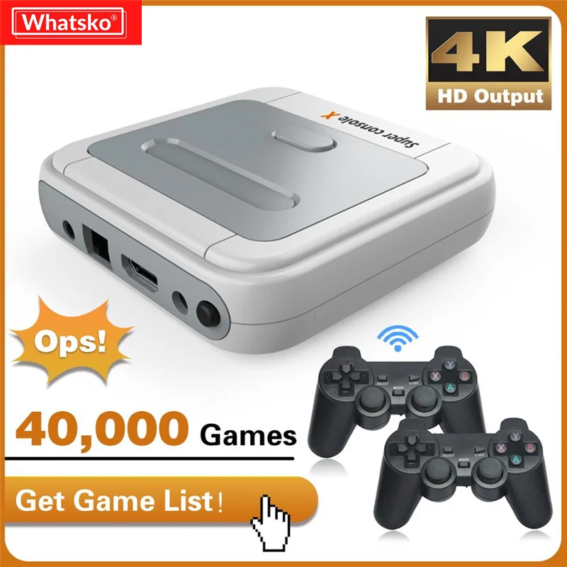 

Support WiFi HDMI Output Super Console X Built-in 50+ Emulators 40000+ Games Retro Mini TV/ Video Game Player Wireless Gamepad