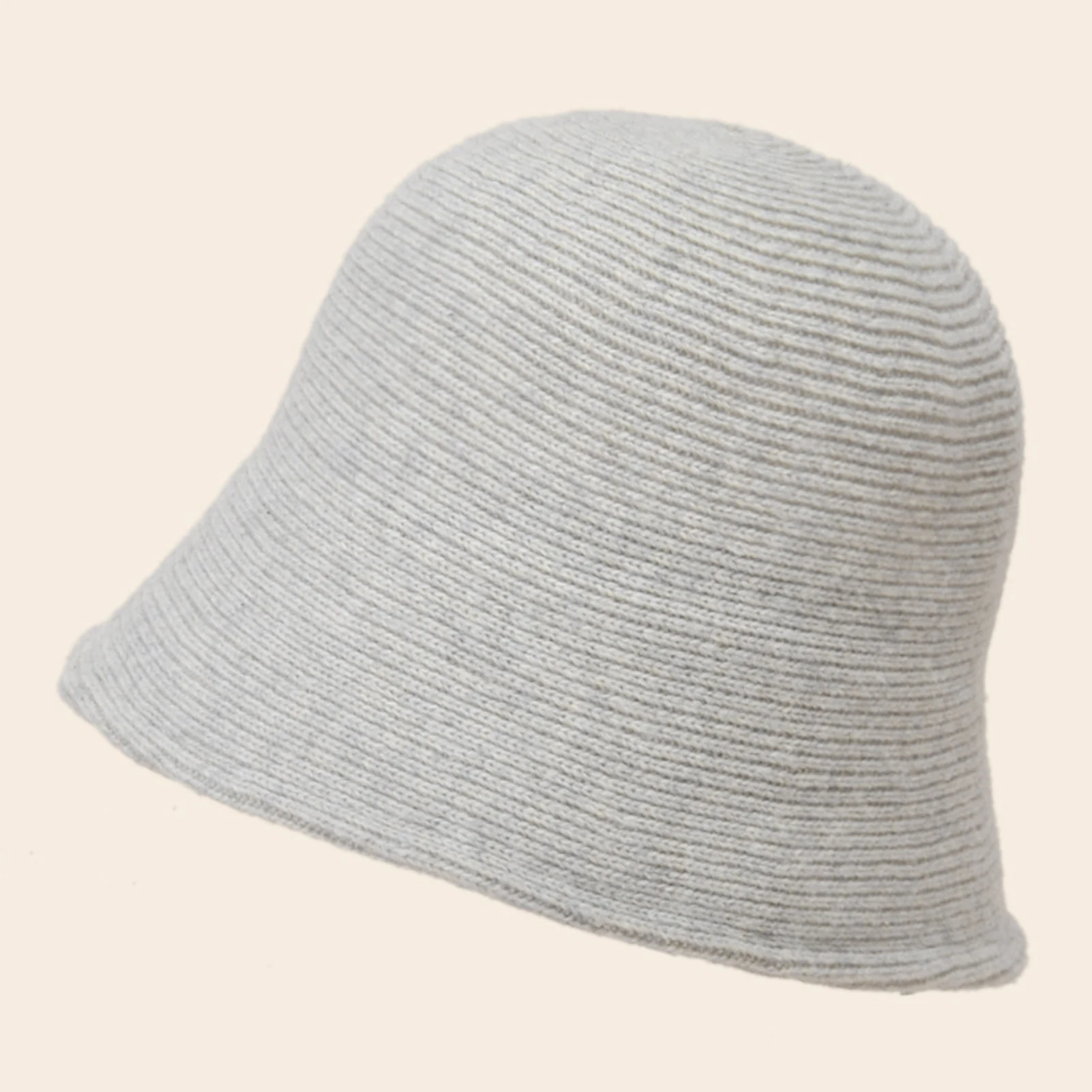 white bucket hat Women Solid Color Wool Bucket Hat Drawstring Fisherman Vintage Knitted Basin Cap female bucket hat