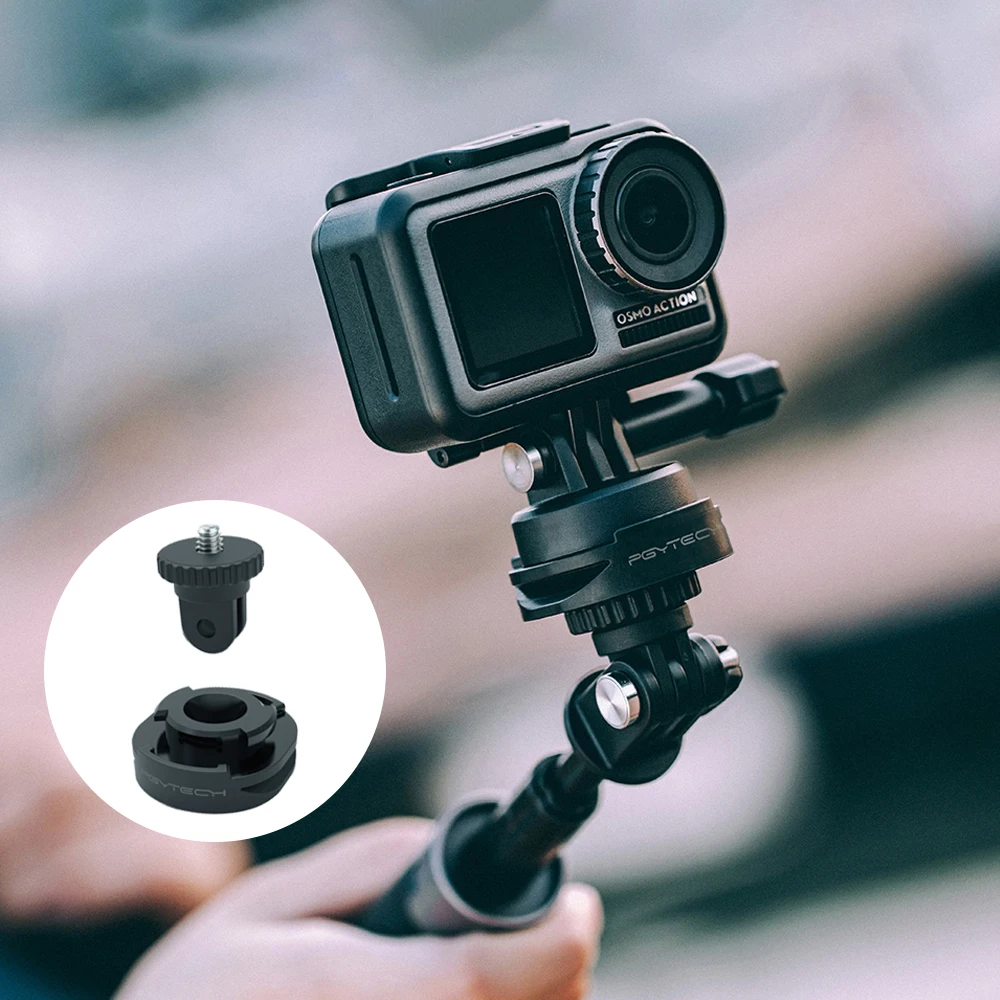 PGYTECH Адаптер штатива для Osmo Action Конвертер Коннектор Расширительная Панель Крепление база с 1/4 дюймовым интерфейсом аксессуары для камеры