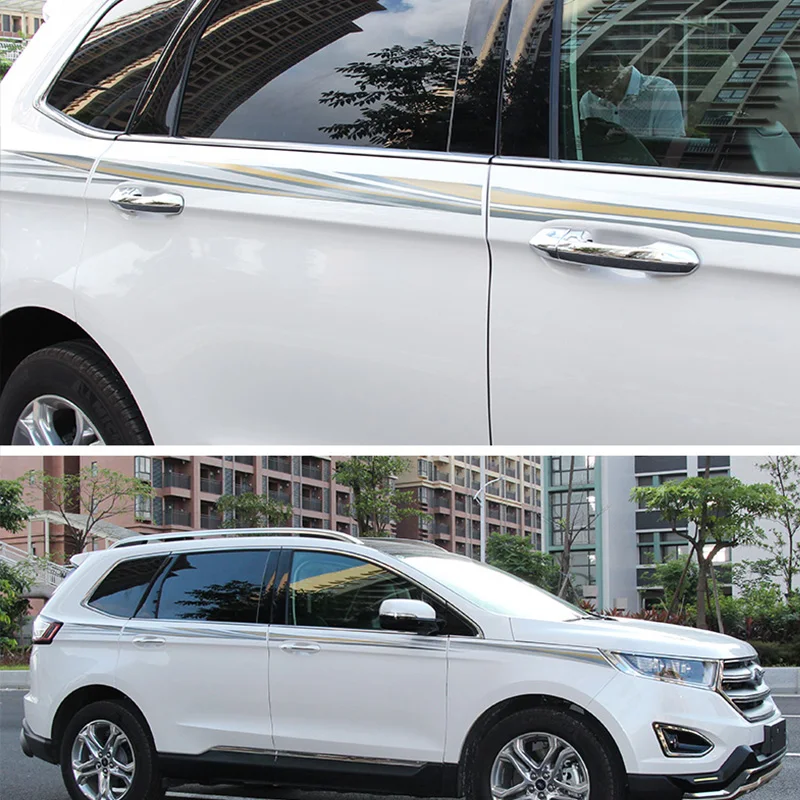 Car sticker Car side skirt applique Car body drawing Styling AutoDecal Car Side Stripes For Ford Edge 2015-2020