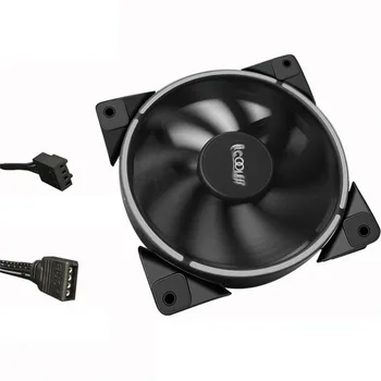 

PCCOOLER 12cm RGB LED Light PC Cooling Fan Smart 4 Pin PWM Quiet PC Case Chassis Fan with AURA Regulation for Computer Case