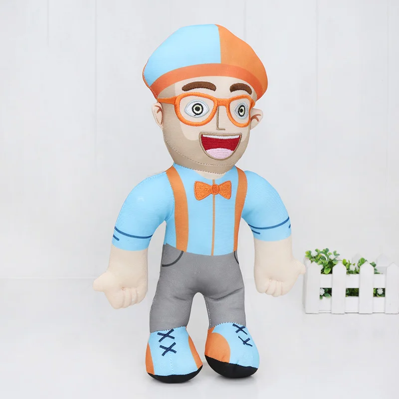 32 см аниме Blippi плюшевая мягкая набивная кукла Blippi игрушка для детей подарок на день рождения - Цвет: opp bag