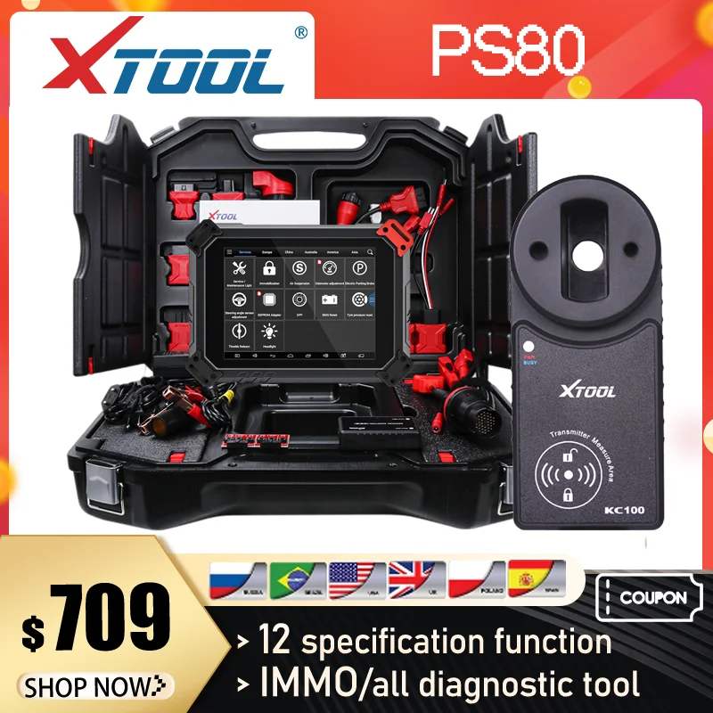 Набор инструментов XTOOL PS80 Lite с KC100 инструмент для комплексной диагностики