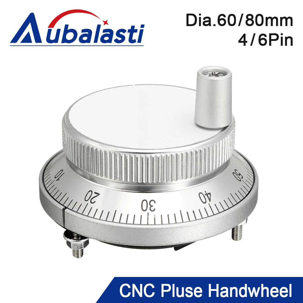 TECNR 60mm CNC Electronic Pulser Rotary Encoder Handwheel 5V 4-Pin 100 Pulse PPR 