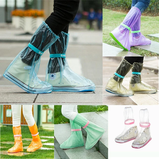 Couvre-chaussures imperméables Couvre-chaussures imperméables Matériau en silicone  Chaussures unisexes Protecteurs Bottes de pluie pour l'intérieur, l' extérieur, les jours de pluie, anti-poussière : : Mode