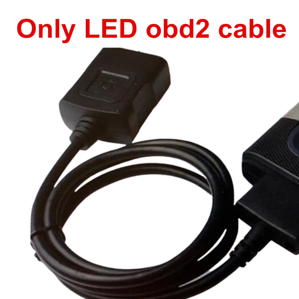 Кабели OBD со светодиодный светильник кой для записи/красный/черный кабель obd2 delphis