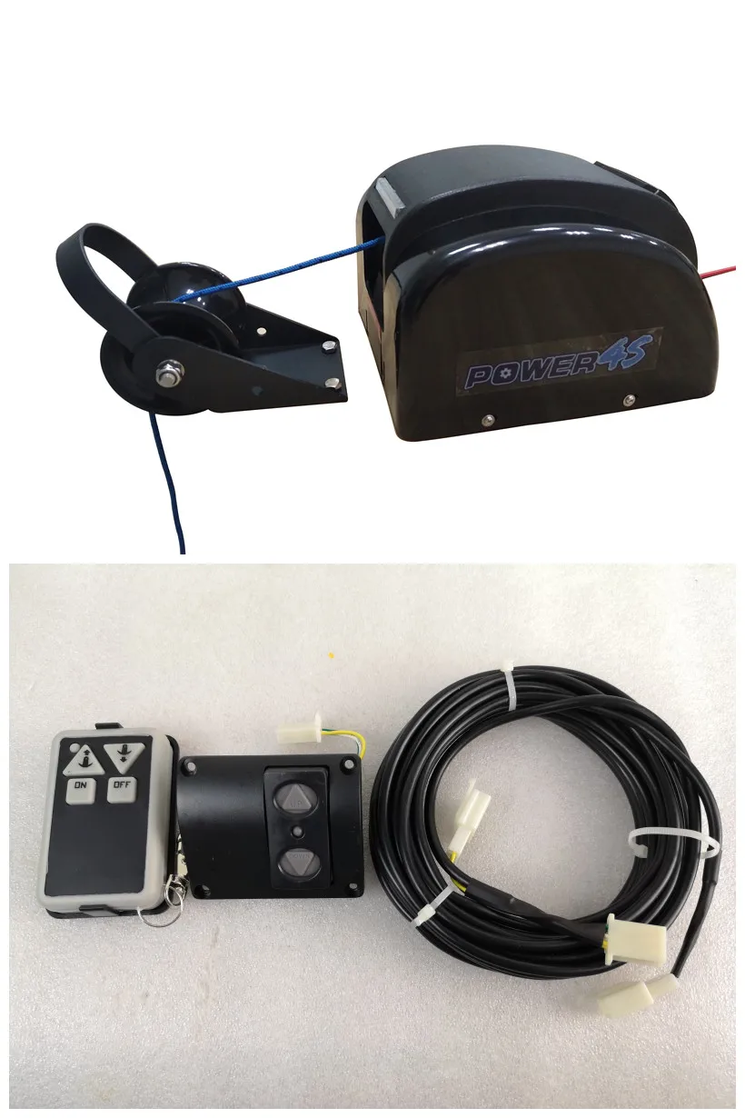 

Free Shipping 12V AutoDepoly Wireless Remote Control&Second Switch Kit Anchor Winch Windlass 45 lb. Freshwater Boat Pontoon