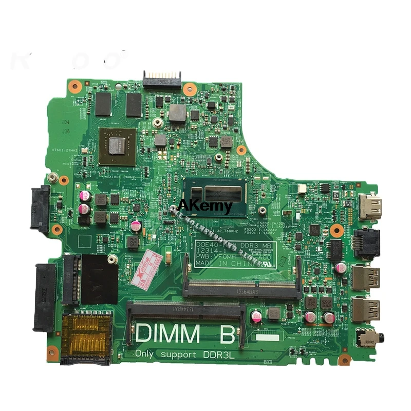 12307-2 ПРБ VKJ89 REV: A00 для DELL 5437 3437 ноутбук материнская плата Процессор i7 4500U GT740M 2G DDR3 тесты работы