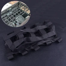 DWCX черный автомобиль заднее дополнительное место для хранения крыши грузовой сетка-гамак подходит для Jeep Wrangler JK TJ 1997-2012 2013