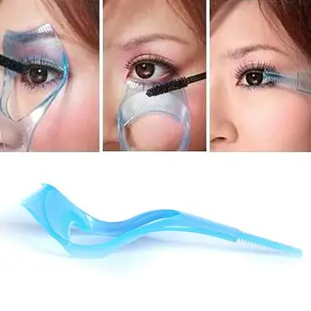 

Eyelash Tools Useful 3 in 1 Mascara Shield Guard Eyelash Curling Comb Applicator Guide Card Makeup Tools Eyelash Comb