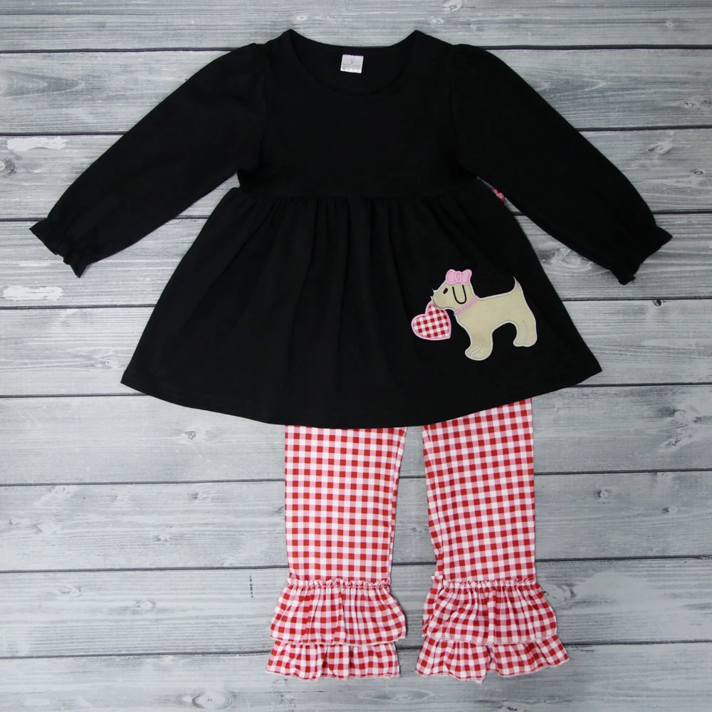 

New arrival Girl leisure clothe New style for Valentine's Day Cutey Clothes Pink Puppy Pattern Free Shipping 2GK910-1661