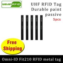 UHF RFID металлическая бирка omni-ID fit210 915 МГц 868 МГц Alien higgs3 EPC 5 шт. прочная краска смарт-карта пассивные RFID метки