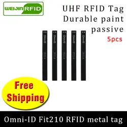 UHF RFID металлическая бирка omni-ID fit210 915 МГц 868 МГц Alien higgs3 EPC 5 шт. Бесплатная доставка прочная краска смарт-карта пассивные RFID метки